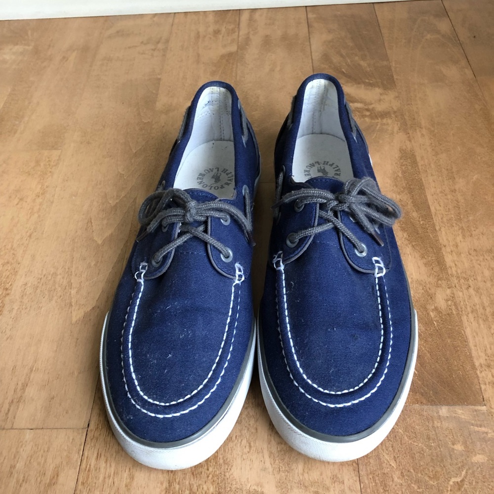 Men’s Polo Boat Shoes Navy Blue Sz 9.5